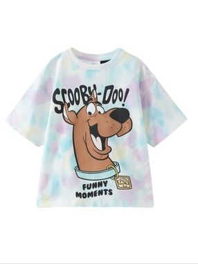 Zara Scooby-Doo Tie-Dye Tee - Pastel Blue, Pink, Yellow